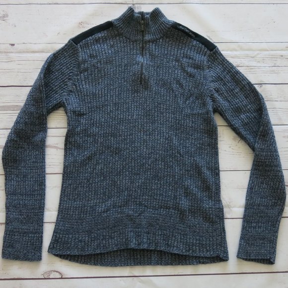 Calvin Klein Jeans Cable Knit 100% Cotton Long Sleeve 1/2 Zip Sweater - Size XL - Picture 1 of 8
